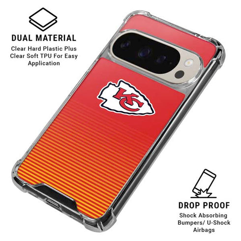 NFL Kansas City Chiefs Breakaway Pixel 9/9 Pro Clear Case